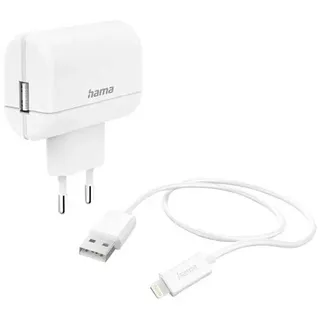 Hama USB Ladegerät 12W 1x USB-A, 1x Apple Lightning Weiß Innenbereich