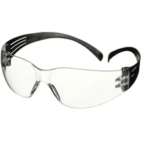 3M SecureFit 100 Schutzbrille, schwarze Bügel, Antikratz-/Antibeschlag-Beschichtung, klare Scheibe, SF101AF-BLK