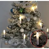 Nipach GmbH 20er LED Lichterkette Baumbeleuchtung Christbaumkerzen warmweiß Weihnachtsbaumkerzen Weihnachtsbaumlichter Weihnachtsbaumbeleuchtung Weihnachtsdeko grünes Kabel Xmas