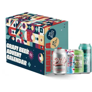 Bier Adventskalender Dose - Craft Beer Kalender mit 24 nationalen und internationalen Top Bieren (24x0,33l Dose inkl. 6 € Pfand), Bier Geschenk für Männer und Frauen, Biergeschenk, advent calendar