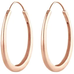 Elli Basic Creolen Hänger Oval Geo Trend 925 Silber   Damen 