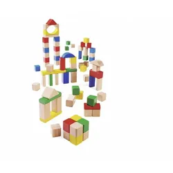 Eichhorn Holzbausteine natur  bunt (75 Teile)