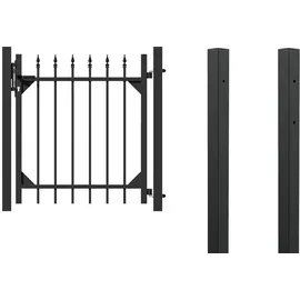 GAH Alberts Zauneinzeltür Chaussee Set 1,2 x 1 m schwarz