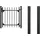 GAH Alberts Zauneinzeltür Chaussee Set 1,2 x 1 m schwarz