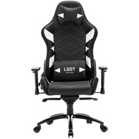 L33T Gaming Chair (PU) black white decor