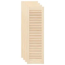 vidaXL Schranktüren Lamellen-Design 4 Stk. 99x29,5cm Massivholz Kiefer vidaXL