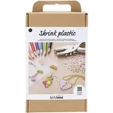 Creativ Company DIY Sets Plastikschrumpffolie Kreativ Mix Plastikschrumpfplatten, Schmuck, Kreativ Box