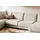 KAWOLA Wohnlandschaft U-Form Madeline Cord Longchair rechts cremeweiß