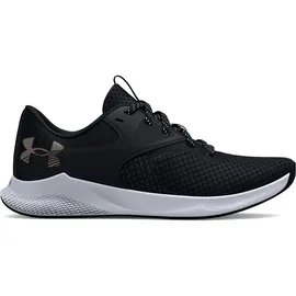 Under Armour UA Charged Aurora 2 Trainingschuhe, Black/Black/Metallic Warm Silver, 36