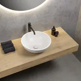 rivea Yara Aufsatzwaschtisch Ø 42 H: 16 cm, mit pflegeleichter Oberfläche, BR0532WM,