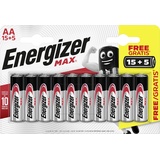 Energizer Alkaline Max Batterie Mignon AA 1,5 V, 15 + 5 Pack