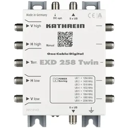 Kathrein Einkabel-Multischalter DG EXD 258 Twin