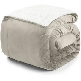 Blumtal Kuscheldecke 150 x 200 cm Beige/Khaki