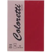 RÖSSLER 220719572 DIN B6 Hoch doppelt 220g rosso, 5 Stück