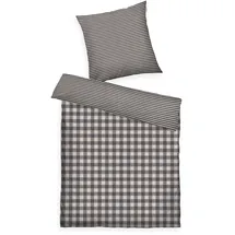 Tom Tailor CLASSIC CHECK Grau/Beige 135 x 200 cm + 80 x 80 cm