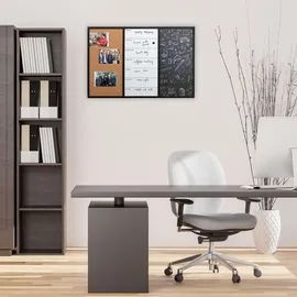 Intirilife Kombitafel 60 x 40 cm Braun/Schwarz