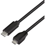 Logilink USB 2.0 C zu micro-USB Anschlusskabel, zum Laden von Geräten - Synchronisieren von Daten, Farbe: Schwarz, Kabellänge: 1m