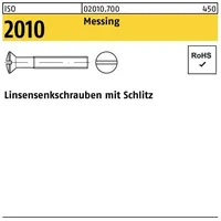 Industrial Quality Supplies DIN 964/ISO 2010 LinsenSenkkopfschraube M6x16 Messing