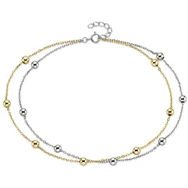 aniston jewelry & watches Fußkette Schmuck Geschenk Fusskettchen mit Kugeln bicolor gelb|goldfarben|silberfarben