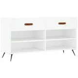vidaXL Schuhbank Weiß 102x35x55 cm Holzwerkstoff