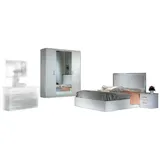 Xlmoebel Schlafzimmer-Set Modern Schlafzimmer-Set Komplett Weiß Kleiderschrank Bett Nachttische, (6-tlg., Komplett Schlafzimmer 7tlg), Hergestellt In Europa weiß