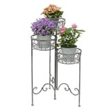 DanDiBo Ambiente DanDiBo Blumentreppe Metall Rund 75 cm Blumenständer mit 3 Körbe 96012 Blumenständer Blumensäule Pflanzenständer