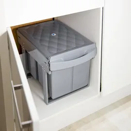 Relaxdays Einbaumülleimer 15 l Grau