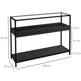 Homcom Konsolentisch 100 x 78 x 30 cm schwarz