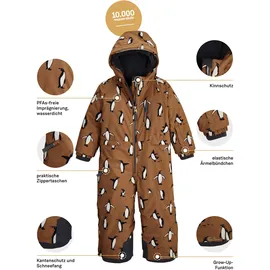 KILLTEC FIRST INSTINCT by killtec Kinder Skioverall/Schneeanzug mit Kapuze FISW 26 MNS ONPC, Größe 98/04 in braun, braun