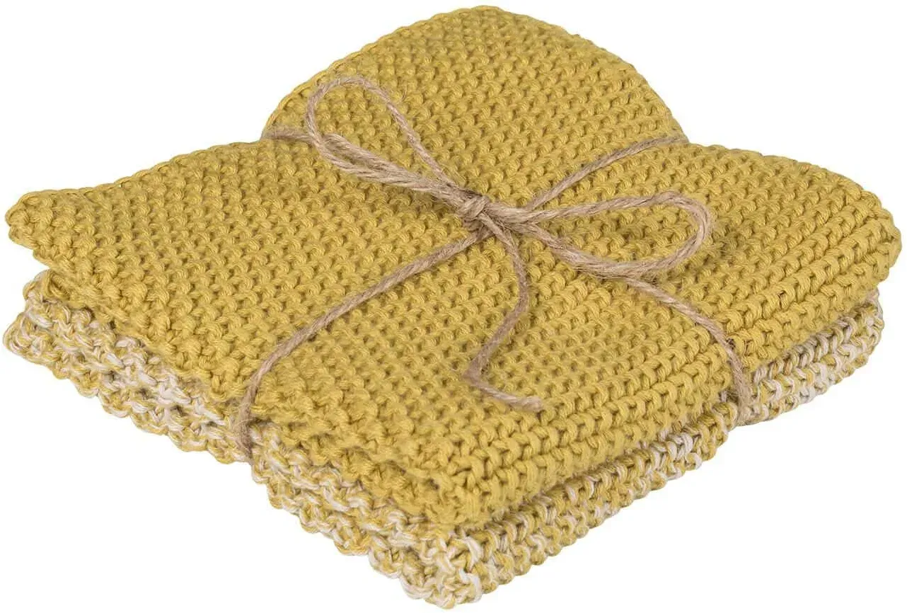 Pichler 2er Pack Baumwoll Spültücher Lola 2x 27x27 cm | limone - gelb