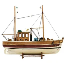 aubaho Kutter Fischerboot Fischkutter Holzschiff Schiff Schiffsmodell 45cm kein Bausatz