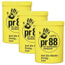 Raths PR88 Hautschutzcreme - unsichtbarer Handschutz silikonfrei, 3x1000ml