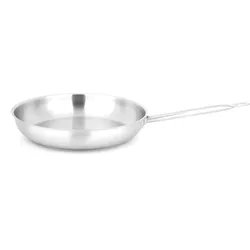 METRO PROFESSIONAL Bratpfanne tief, Edelstahl, Ø 28 cm, Höhe: 9 cm, unbeschichtet, Induktion, ofenfest