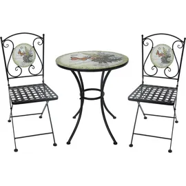 Hti-Living Celia Schmetterling Gartentisch 57 x 57 x 68 cm Mehrfarbig