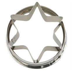 STÄDTER Ausstechform Linzer Stern Außenring Ø 4 cm, Edelstahl silberfarben