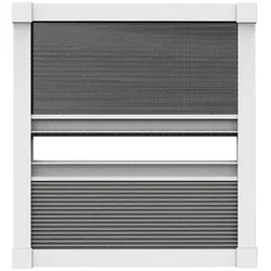 Duo-Plissee für Dachfenster mit Alurahmen, Insektenschutz & Sonnenschutz, 134x160cm, weiß