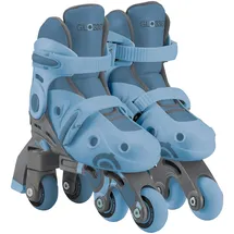 GLOBBER Learning Skates 2in1 Inline- und Quad-Skates Kinder, verstellbar Gr.26-29, ABEC 9, Rollengröße 48x24 mm, blau