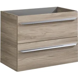 Fackelmann Waschbeckenunterschrank Luxor 2 Schubladen 79,4 x 60,3 x 45 cm Braun