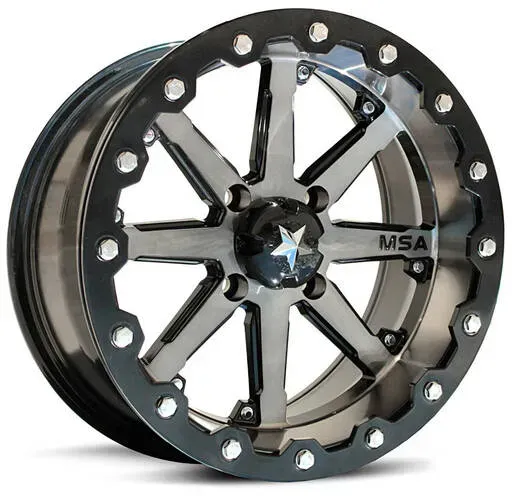 MSA WHEELS M21 Lok Utility Felge - silber/schwarz 15X7, schwarz