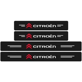 MOOWI 4 Stück Auto Einstiegsleisten Schutz für Citroen C4 C3 C5 C1 C2 Berlingo C Elysee C4 Picasso C4 Aircross, Auto Türschweller Schutz Tür Schritt Lackschutzfolie Kantenschutz Kratzfest Aufkleber