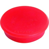 FRANKEN Haftmagnet Magnete rot, Kunststoff Ø 3,2 x 0,7 cm, 10 St.