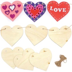 Herz Holzwimpel  (pro Set) Basteln mit Holz
