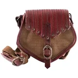 Battle Merchant Kostüm Tasche im Wikinger-Stil, Leder und Segeltuch