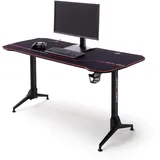 Robas Lund DX-Racer Gaming Tisch 160 x 70 x 60 cm schwarz