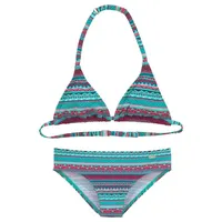 Buffalo Triangel-Bikini Lux Kids mit abstraktem Druck blau 122/128