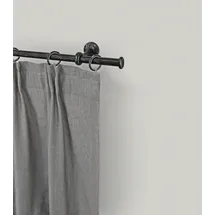 GARESA Gardinenstange GARESA "ESPERANCA", schwarz, L:470cm Ø:16mm, Metall, Gardinenstangen, rustikale Vorhanggarnitur, verlängerbar, Eisen, Endkappe, mit Ringe