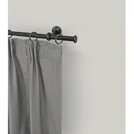 GARESA Gardinenstange GARESA "ESPERANCA", schwarz, L:470cm Ø:16mm, Metall, Gardinenstangen, rustikale Vorhanggarnitur, verlängerbar, Eisen, Endkappe, mit Ringe
