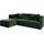 OTTO home Ecksofa OTTO HOME "Nöre L-Form", grün (dunkelgrün), B:262cm H:74cm T:172cm, Samtoptik (100% Polyester);Struktur (100% Polypropylene);Webstoff (100% Polyester);Struktur fein (100% Polyester);Luxus-Microfaser Lederoptik (100% Polyester);Baumwoll-/Leinenmix