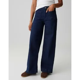 Opus Damen Palazzo | MIVA Authentic Palazzo Jeans aus BCI Cotton Mix Mid Rise Dark Replay Blue, 34 L32 - 34W / 32L