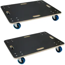 ECD Germany 2er Set Transportroller 60x80 cm, bis 800 kg Siebdruckplatte für Umzug, Rollbrett Möbelroller Möbel-Transport Möbelhund